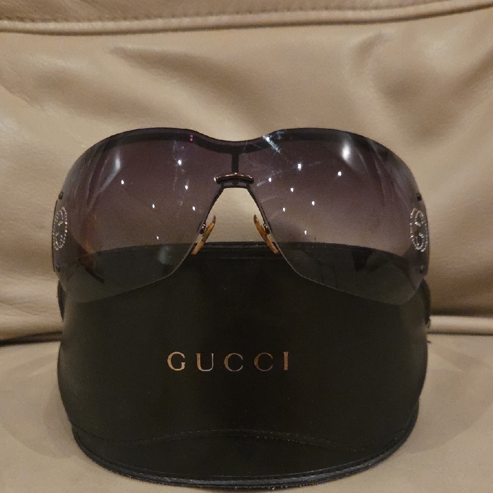 Gucci Women's Gradient Purple Brown Sunglasses